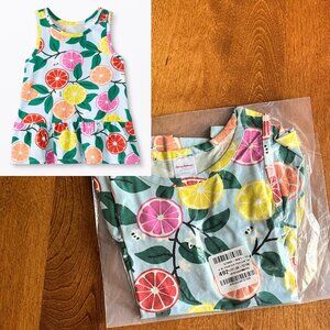 Hanna Andersson citrus peplum tank 130 NWOT